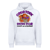 White courtside social club Urban Hoodie - MaliasSmallBusiness