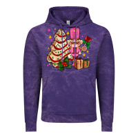 Cloud Purple christmas tree cake and nutcracker with gifts ado Vintage Hoodie - AdoDesignShop