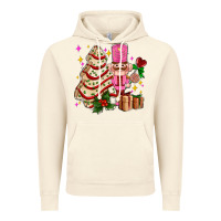Vintage Artic christmas tree cake and nutcracker with gifts ado Vintage Hoodie - AdoDesignShop