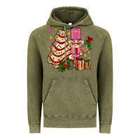 Vintage Olive christmas tree cake and nutcracker with gifts ado Vintage Hoodie - AdoDesignShop
