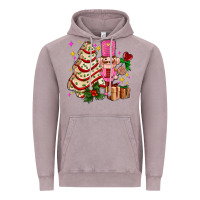 Vintage Zinc christmas tree cake and nutcracker with gifts ado Vintage Hoodie - AdoDesignShop