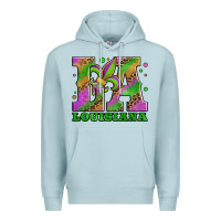 Blue Mist mardi gras louisiana fleur de lis Premium Hoodie - Jasminsmagicworld