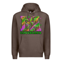 Coffee mardi gras louisiana fleur de lis Premium Hoodie - Jasminsmagicworld