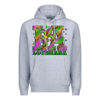 Heather Grey mardi gras louisiana fleur de lis Premium Hoodie - Jasminsmagicworld