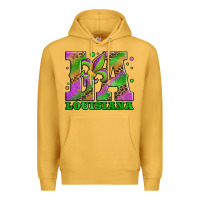 Mustard mardi gras louisiana fleur de lis Premium Hoodie - Jasminsmagicworld