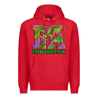 Red mardi gras louisiana fleur de lis Premium Hoodie - Jasminsmagicworld