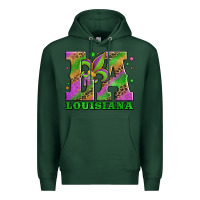 Sports Green mardi gras louisiana fleur de lis Premium Hoodie - Jasminsmagicworld