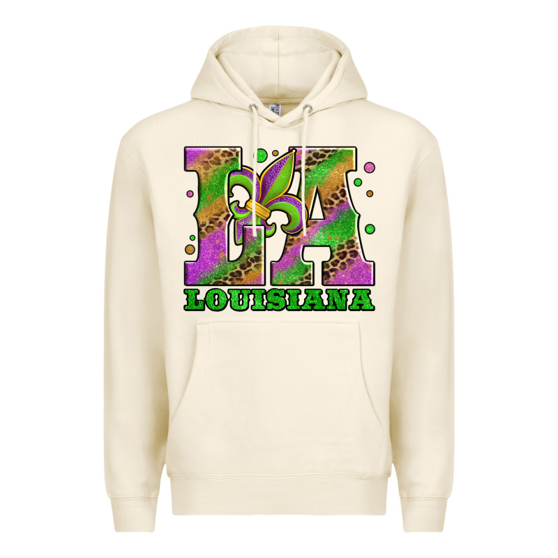 Mardi Gras Louisiana Fleur De Lis Premium Hoodie by Jasminsmagicworld | Teevron
