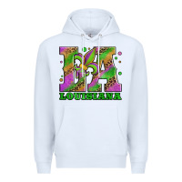 White mardi gras louisiana fleur de lis Premium Hoodie - Jasminsmagicworld