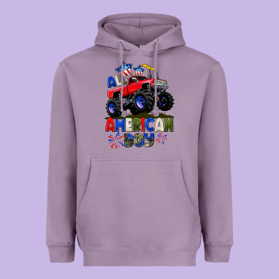 All American Boy 4th July Heavyweight Hoodie Designed By Cowgirlartshop