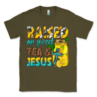 Army Green raised on sweet tea and jesus Classic Tee - texasbilliewilder