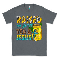 Charcoal Heather raised on sweet tea and jesus Classic Tee - texasbilliewilder
