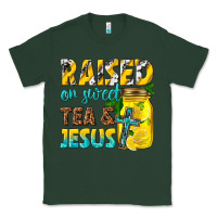 Sports Green raised on sweet tea and jesus Classic Tee - texasbilliewilder