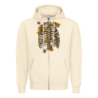 Sandshell Flower rib cage bees Zipper Hoodie - RanaPortraitStore