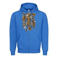 True Royal Flower rib cage bees Zipper Hoodie - RanaPortraitStore
