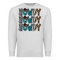 Dove Grey howdy howdy howdy Premium Sweatshirt - CowhideDigitalArt