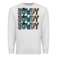 Oatmeal Heather howdy howdy howdy Premium Sweatshirt - CowhideDigitalArt