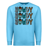 Ocean Blue howdy howdy howdy Premium Sweatshirt - CowhideDigitalArt
