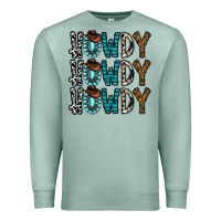 Seafoam howdy howdy howdy Premium Sweatshirt - CowhideDigitalArt