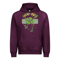 Mauve Wine lucky dude Urban Hoodie - MaliasSmallBusiness