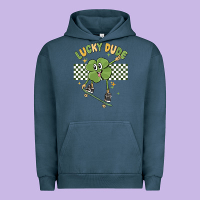 Lucky Dude Urban Hoodie Designed By Maliassmallbusiness