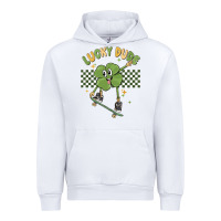 White lucky dude Urban Hoodie - MaliasSmallBusiness
