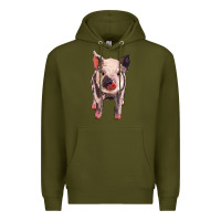 Army Green pig Premium Hoodie - BarkalooDesign