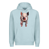 Blue Mist pig Premium Hoodie - BarkalooDesign