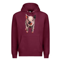 Burgundy pig Premium Hoodie - BarkalooDesign