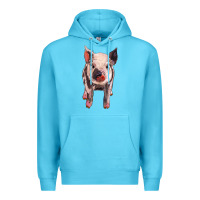 Ocean Blue pig Premium Hoodie - BarkalooDesign