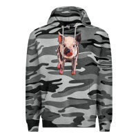 Slate Camo pig Premium Hoodie - BarkalooDesign