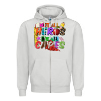 Dove Grey not all heros wear capes Zipper Hoodie - Zillion Design Studio