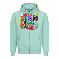 Seafoam not all heros wear capes Zipper Hoodie - Zillion Design Studio