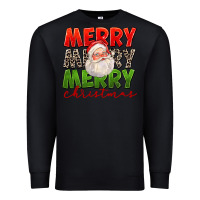 Black Merry Christmas Santa Premium Sweatshirt - FaDigitalArtStudio