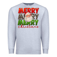 Heather Grey Merry Christmas Santa Premium Sweatshirt - FaDigitalArtStudio