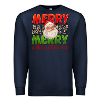 Navy Merry Christmas Santa Premium Sweatshirt - FaDigitalArtStudio