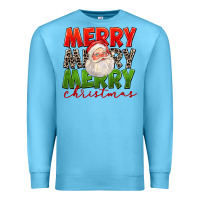 Ocean Blue Merry Christmas Santa Premium Sweatshirt - FaDigitalArtStudio