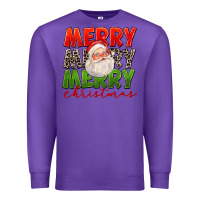 Purple Merry Christmas Santa Premium Sweatshirt - FaDigitalArtStudio