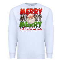White Merry Christmas Santa Premium Sweatshirt - FaDigitalArtStudio