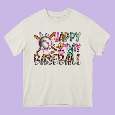 Happy Easter Day Baseball Heavy Core Tee Designed By Cowhidedigitalart
