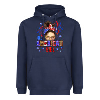Navy All American girl Heavyweight Hoodie - Neo Western