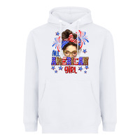 White All American girl Heavyweight Hoodie - Neo Western