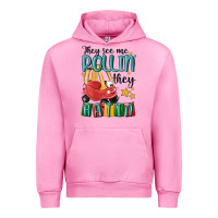 Fuchsia Pink they see me rollin' they hatin' Urban Hoodie - MaliasSmallBusiness