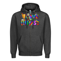 Charcoal Heather love wins Zipper Hoodie - Zillion Design Studio