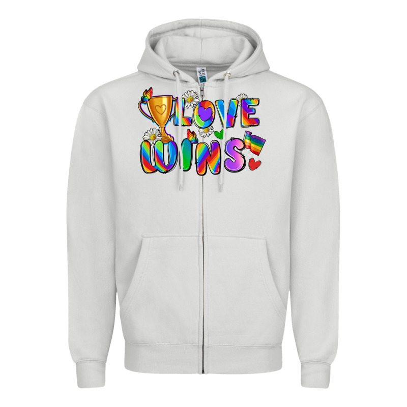 Love Wins Zipper Hoodie by Zillion Design Studio | Teevron
