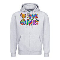 Heather Grey love wins Zipper Hoodie - Zillion Design Studio