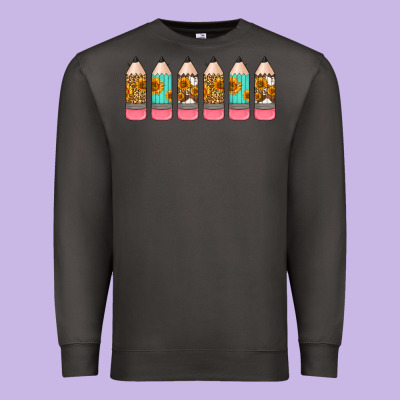 Western Teacher Pencils 16oz Libbey Glass Premium Sweatshirt Designed By Hra Design Shop