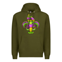 Army Green mardi gras crawfish fleur de lis Premium Hoodie - Jasminsmagicworld
