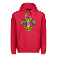 Cardinal mardi gras crawfish fleur de lis Premium Hoodie - Jasminsmagicworld