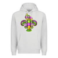Dove Grey mardi gras crawfish fleur de lis Premium Hoodie - Jasminsmagicworld